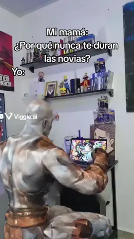 porque kratos no le duran las novias? #gow #meme #IA #kratos 