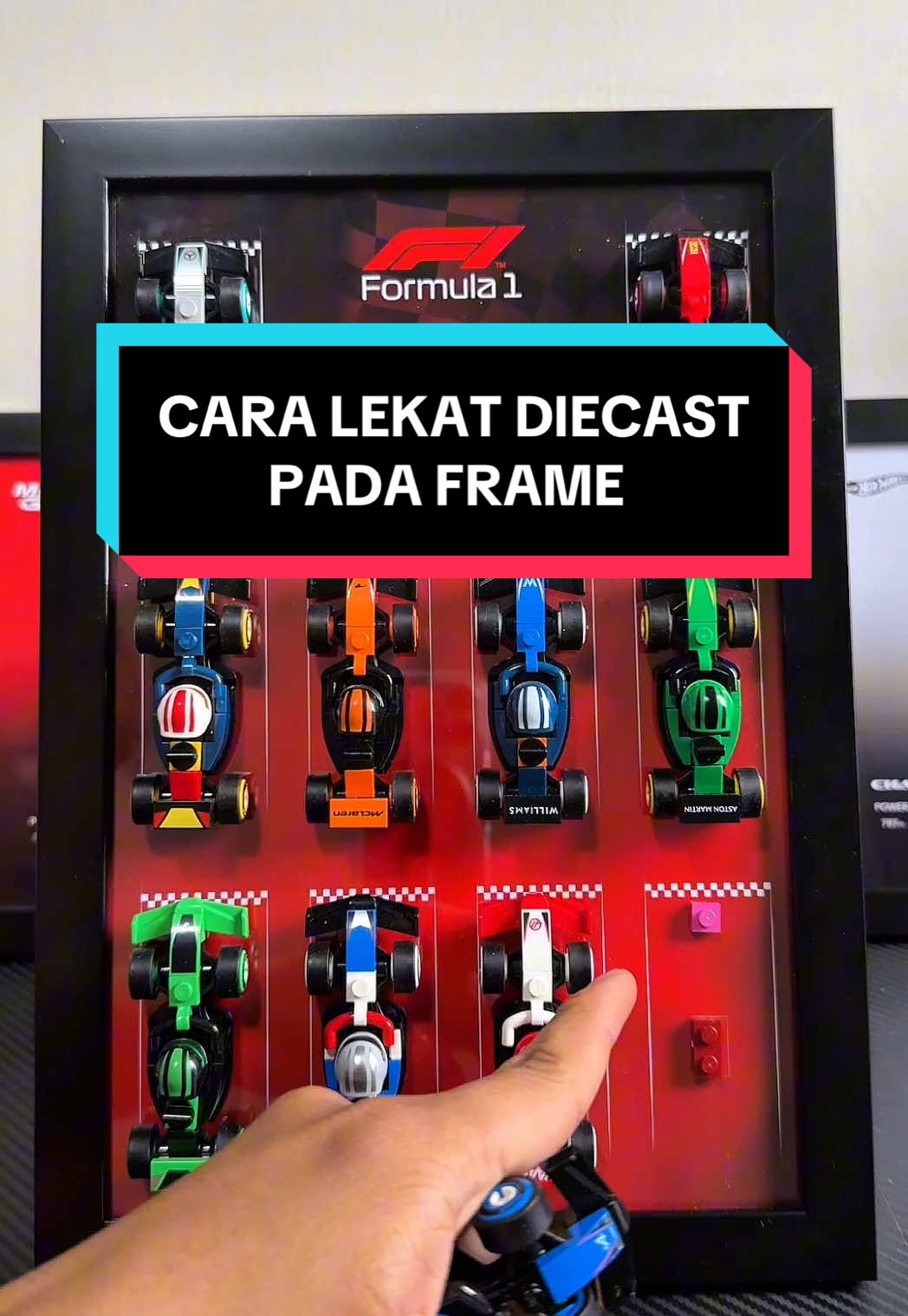 CARA LEKAT F1 MINI PADA FRAME #fyp #fypシ #hotwheels #hotwheel #hotwheelsmalaysia #hotwheelscollections #hotwheelsindonesia #diecast #diecastcollectors #diecastmodels #diecastmalaysia #inno64 #cmmodel #minigtcollector #f1 #lego #legof1 #legomalaysia