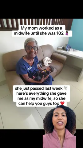 My mom worked as a midwife until 102 🕊️ #mom #blackmom #black #pregnant #pregnantbelly #fypシ #usa 