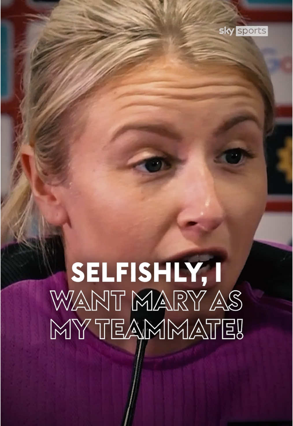 Leah Williamson’s emotional press conference answer in response to the news of Mary Earps’ international retirement 🎙️ #footballtiktok #england 
