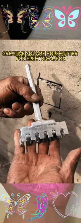 Herramienta esencial para electricistas, taladro de martillo de mango cuadrado para caja de conexión 86, máquina de perforación rápida cuadrada, resistente al desgaste y al calor. #Herramientas de bricolaje #Electricista #Construcción en vivo