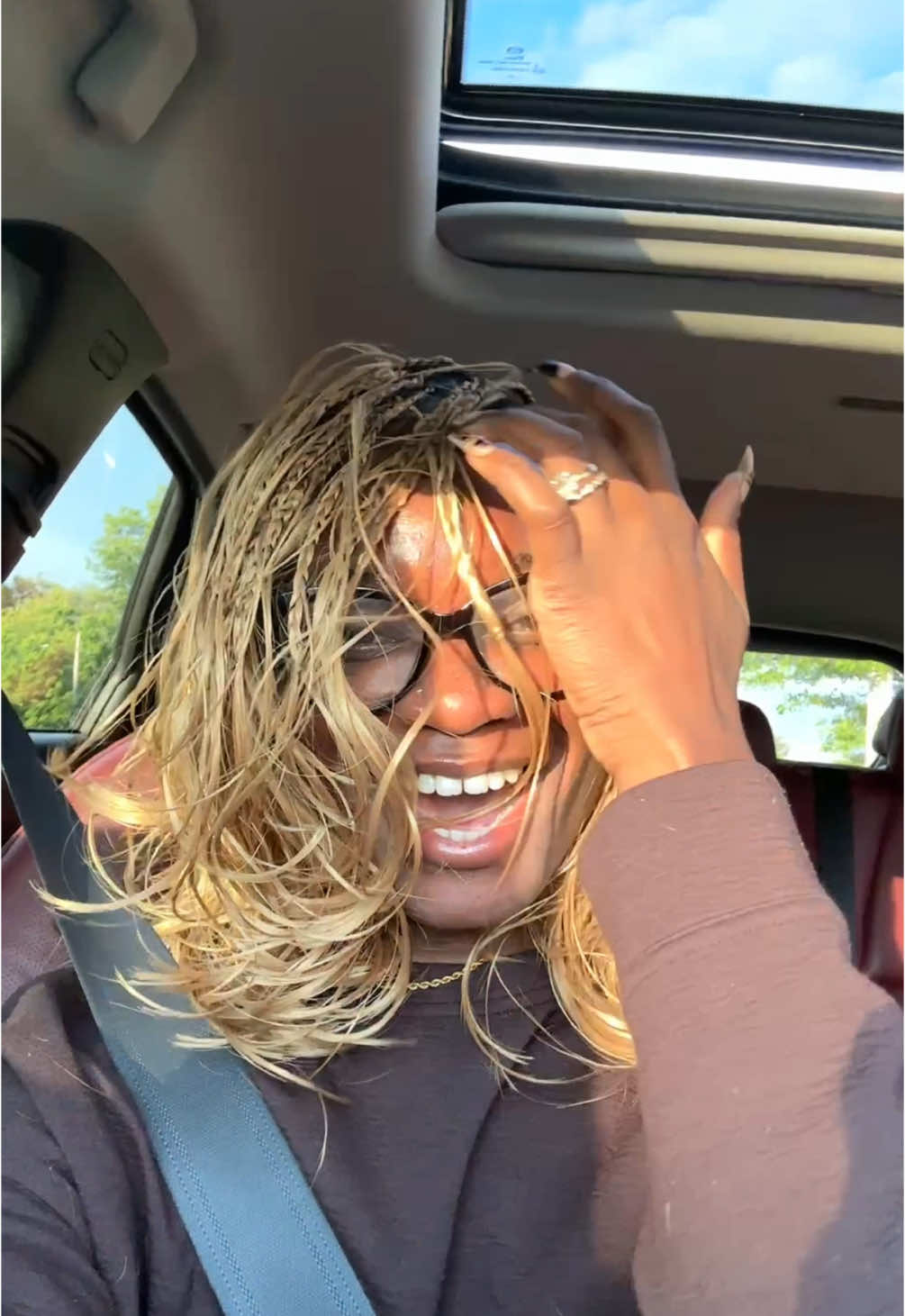 I’m obsessed with my new look! @Chi’s Luxe Braiding Hair bundles got me feeling bonitaaaaa!!! #blonde #blackgirlhairstyles #chisluxebraidinghair #ghanagirlinnyc #blondebraids 