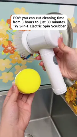 Electric Spin Scrubber - a must to the efficient cleaning routine 🫧✨🧼🧺#spinscrubber #CleanTok #cleaningbrush #tiktokmademebuyit #gadgetslife 