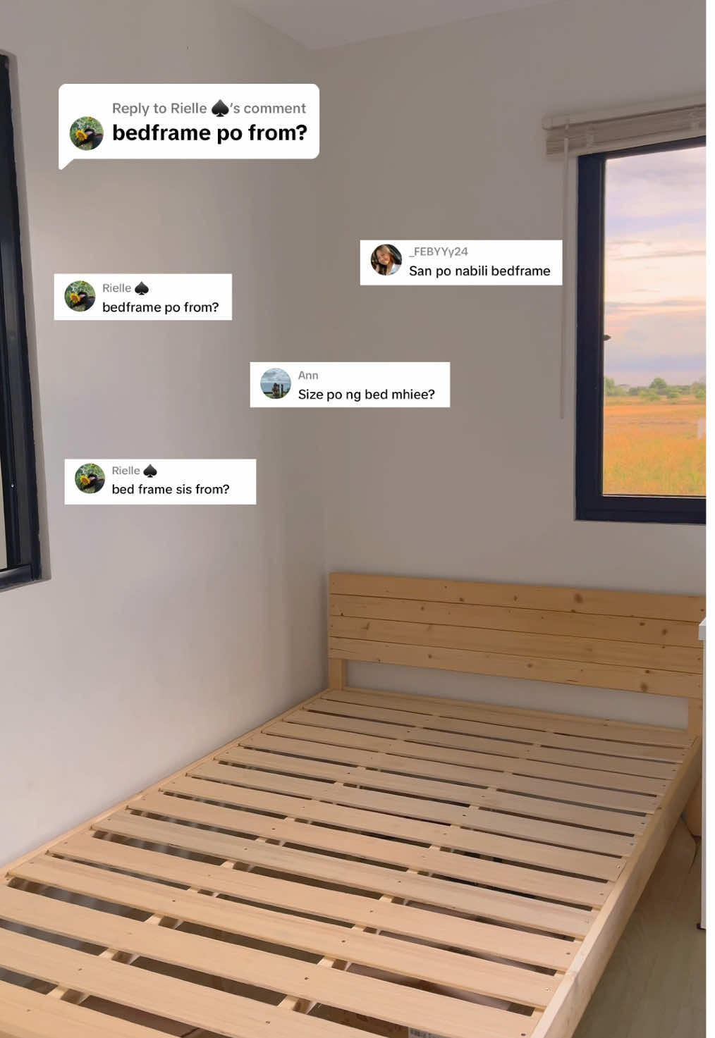 Replying to @Rielle ♠️ Here's the link for our bedframe! If you want a cozy bed pero tight budget pa, this is definitely for you! ✨ #cozy #cozyhome #bedroom #RoomTour #aestheticroom #roomdecor #bedframe 