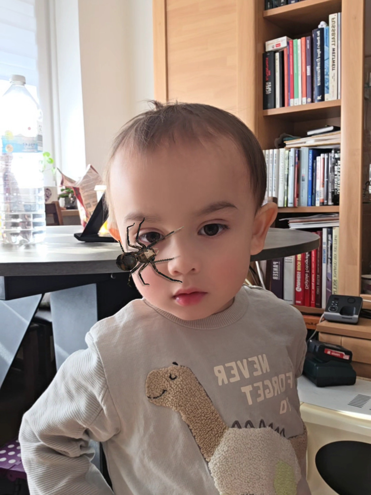 spider prank on my nephew😁 #auntiesbelike #nephewlove #nephew #viral #tiktokviral #foryoupage #foryou #foryoupageofficiall #fyp #tiktok #prank 
