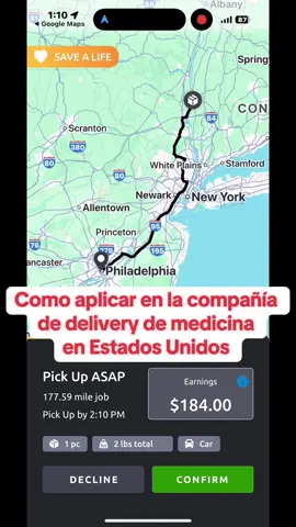 Cómo aplicar en la compañía de delivery de medicina Estados Unidos #creatorsearchinsights #foryoupage #tiktok #trending #viral #airspace 