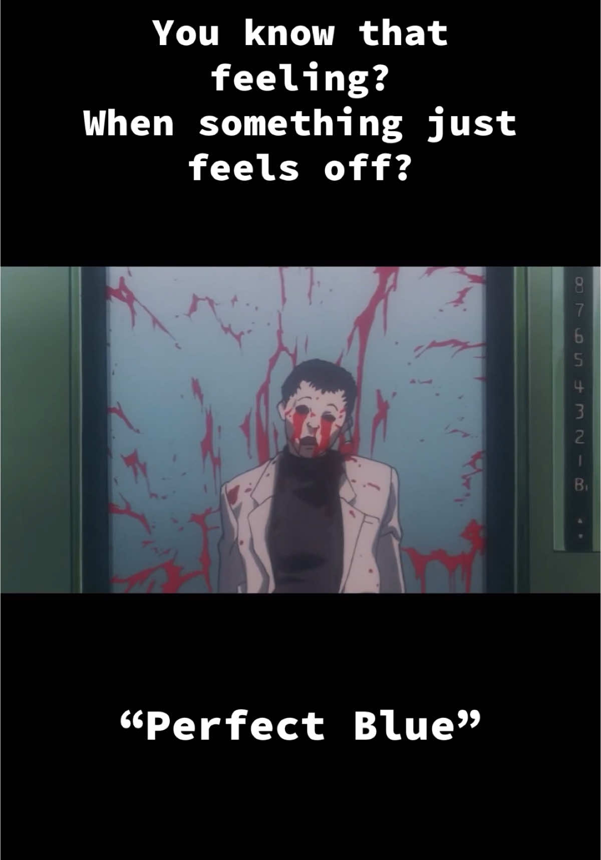 Always trust that feeling and run! #perfectblue #horrormovie #animatedmovie #japanesemovie #movierecommendation #horrorfan 