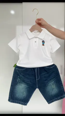 Set áo phông polo kèm quần bò cho bé trai 🥰🥰 #xuhuongtiktok #thoitrangtreem #xuhuong #thinhhanh #kidfashion #setbobetrai #bobetrai #dobobetrai #bobetraidep #bochobetrai #setbochobetrai 