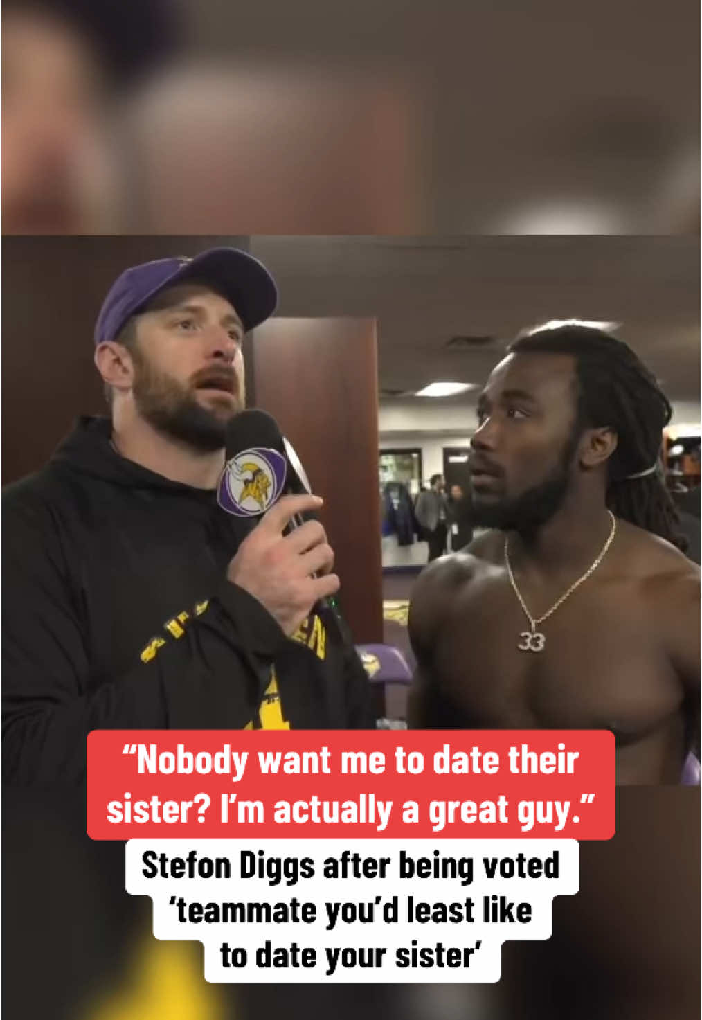 Stefon Diggs couldn’t believe it 😭💀 (Via @Vikings)  #nfl #nflfootball #football #stefondiggs 