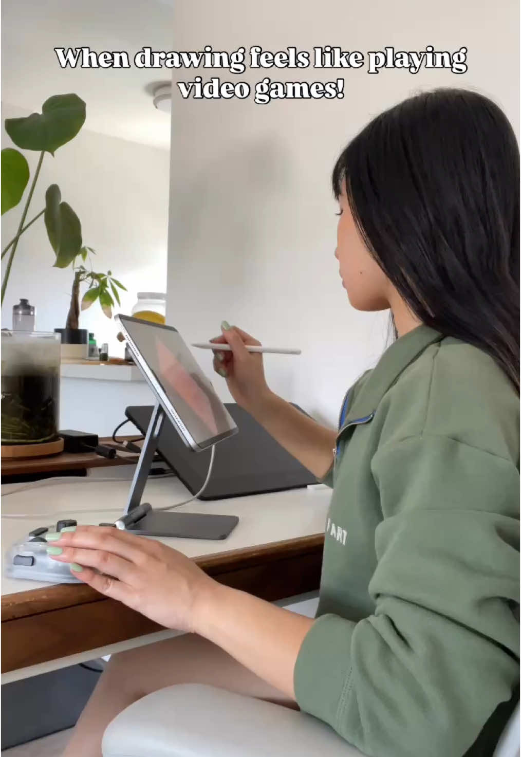 When drawing feels like playing video games! ft. @tourboxofficial  Hey guys, TourBox Elite Plus came out and it’s also compatible with iPad!  Make sure to check them out! #tourbox #tourboxconsole #drawingtool #tourboxeliteplus #artprocess #artistvsart #supportartists #artistreels #artshowcase #worksetup #characterillustration#myart #digitalart #cozyart #arttimelapse #backgroundpainting #visdev #visualdevelopment #conceptart #ipadpainting 