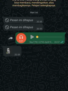 kirim ke teman kalian yg suka hapus chat 🗿 #fyp #audiowatsap #audio #lewatberanda #fypage 