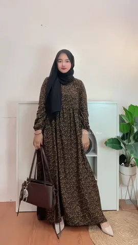 Midi dress super adem rayon premium #mididress #rayon #dressrayon #homedress #kamalin #highlight 