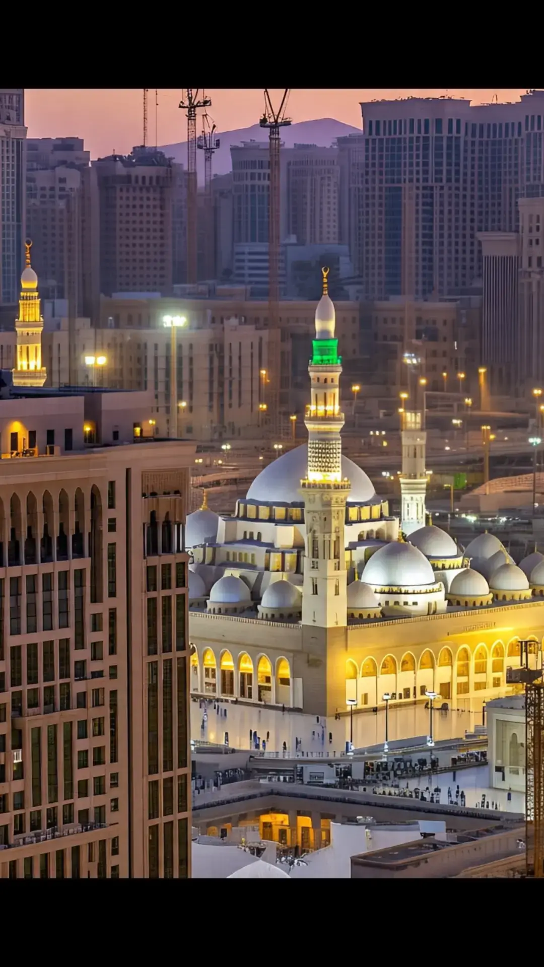 This image captures the majestic beauty of Masjid al-Nabawi, the Prophet's Mosque, located in the holy city of Madina. The iconic green dome marks the resting place of the Prophet Muhammad (PBUH). Surrounded by elegant minarets, the mosque's stunning architecture is illuminated under a clear blue sky. The expansive marble courtyard reflects the soft sunlight, creating a serene and spiritual atmosphere. Pilgrims are seen peacefully walking and praying, symbolizing the unity and devotion of Muslims from around the world. This sacred site is not only an architectural masterpiece but also a place of deep reverence and tranquility. #unfrezzmyaccount  #viral  #trading  #naatstatus  #mashallah  #foryou  #unfreez 