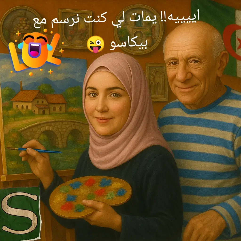 mes souvenirs très chère quand je dessinée avec le plus grand artiste peintre Pablo Picasso c'était des moments inoubliables j'étais la meilleure artiste algérienne préféré de Picasso ❤️❤️❤️❤️ paix à son âme et que dieu me donne longue vie pleine de succès 😜🤣#viralvideos #explore #artist #samarose💕 