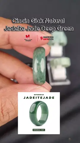 Cincin Giok Natural Jedeite Jade Deep Green. #ring #cuantanpabatas✅ #cincin #cincinpria #giokasli #giok 