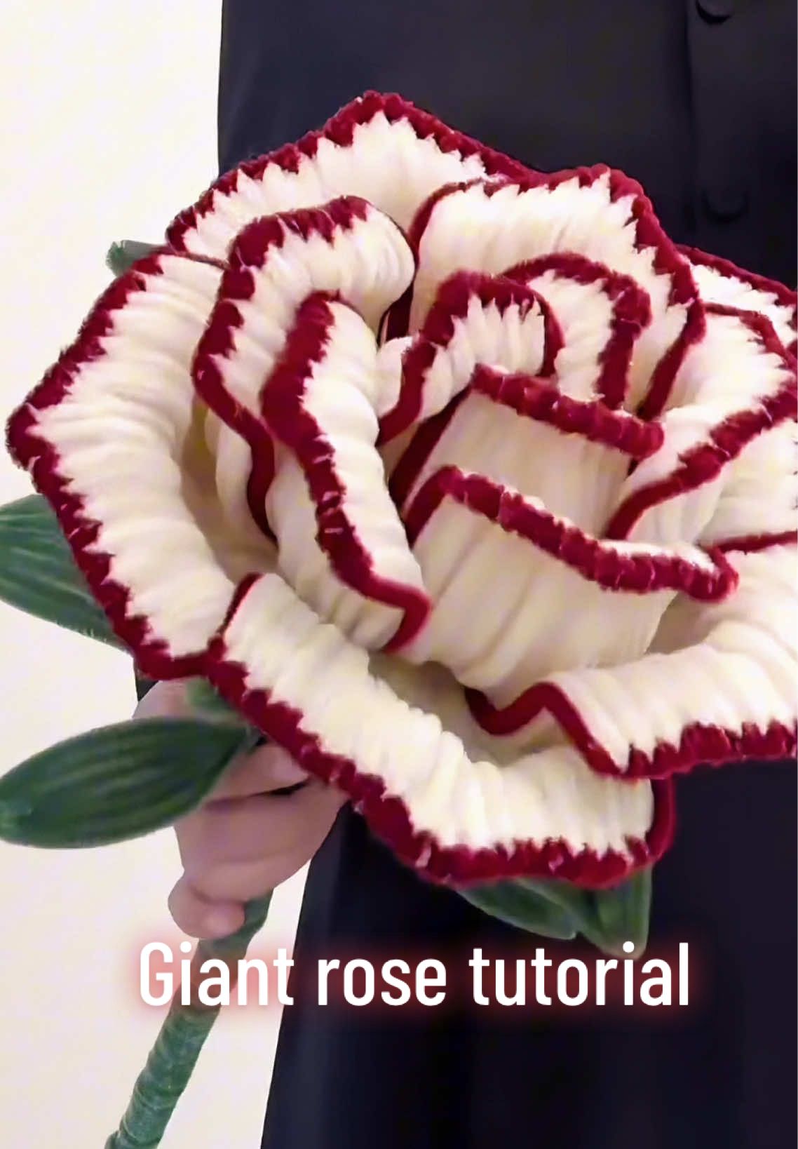 Giant rose tutorial with pipe cleaner DIY #handmade #DIY #handmadegifts #handmadecraft #rose #gift #craft #diyproject #diyfashion #diycraft #homedecor #foryou #tiktok #diystufftomake #handcraft #TikTokCrafts #decoration #DIYCrafts #craft #flowerlovers #diyhomedecor #flowers #pipecleanerart #pipecleanerflowers 