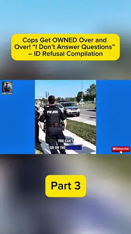 Cops Get OWNED Over and Over! “I Don’t Answer Questions” – ID Refusal Compilation #fyp #foryoupage #foryou #police #policeofficer #policeoftiktok #capcut #fyp #duet #edit #Love #meme #viral 