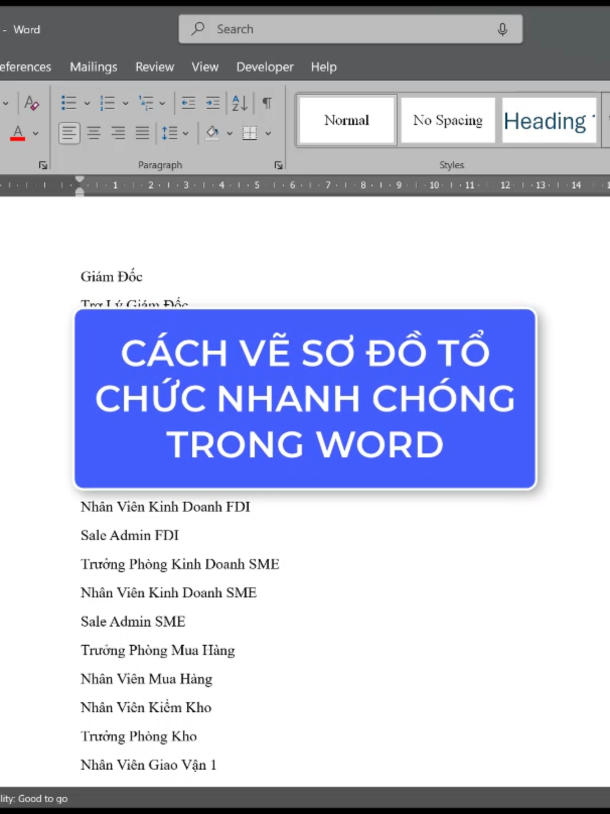 Cách tạo sơ đồ tổ chức trong Word cực kỳ đơn giản #LearnOnTikTok #word #meotinhoc #tinhocvanphong #sachtinhocvanphong #xuhuongtiktok