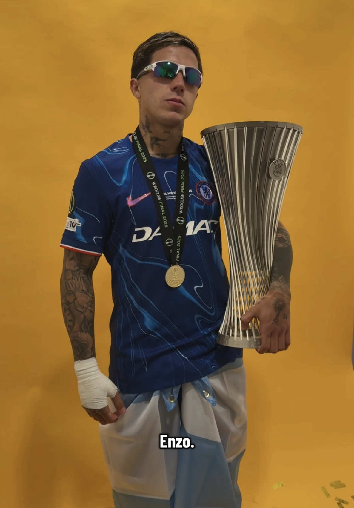 Enzo Fernández 😎🏆 #UECL #UECLfinal #Chelsea #RealBetisvsChelsea 