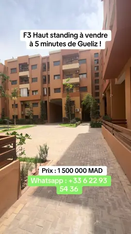 F3 haut standing à deux minutes de la gare de Marrakech et 5 minutes de Gueliz !  Localisation : Résidence Nour confort  Surface : 70m2 Étage : 1er  Résidence calme avec ascenseur , 2 piscines , Parking sous sol , Gardien , vendu meublée  Prix : 1 500 000 MAD  Contactez moi sur Whatsapp pour plus d’informations au +33 6 22 93 54 36  #investir #morocco #maroc #marrakech #investissmentimmobilier #luxury #maroc🇲🇦 #immobilier #forupage 
