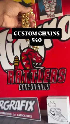 Custom chains any team #swagchain #turnoverchain #rattlers #htown #houston #airgrafix 