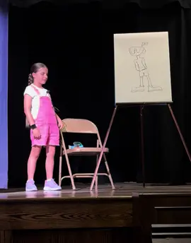 My daughters very first time on stage at her school’s talent show! I am soooo proud of her 😍 she is such a creative artist ♥️ 