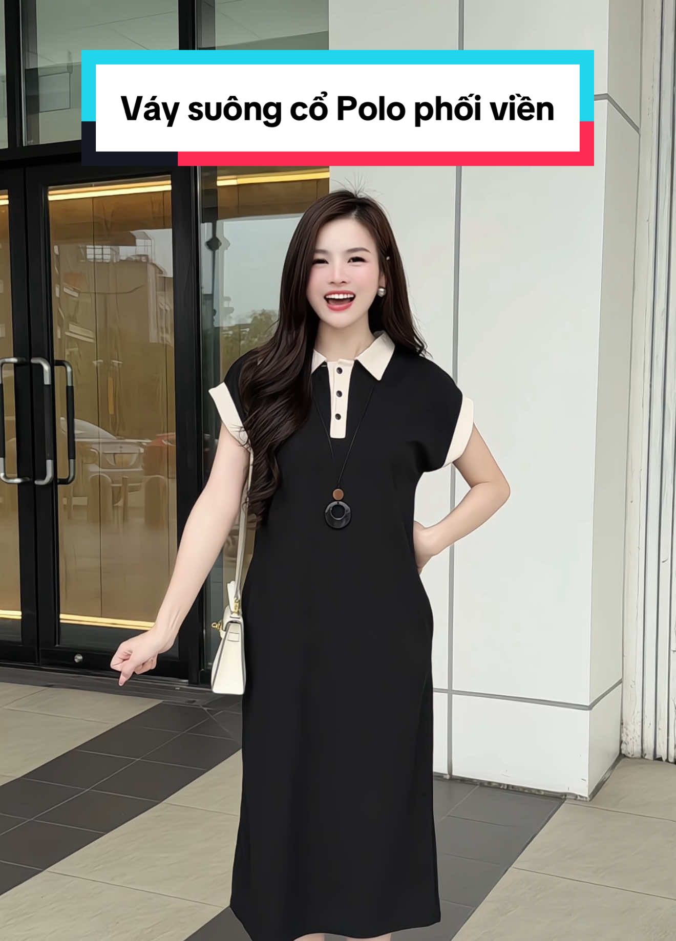 Đầm suông nữ cổ polo dáng rộng phối viền  #duyenrungrinh  #vaysuong #vayxinh #aothiuncotton #aophong #phoidoxinh #aophongnu #aopolo #damsuong #phoidoxinh #shopping #xuhuong #review #thoitrang #fyp 