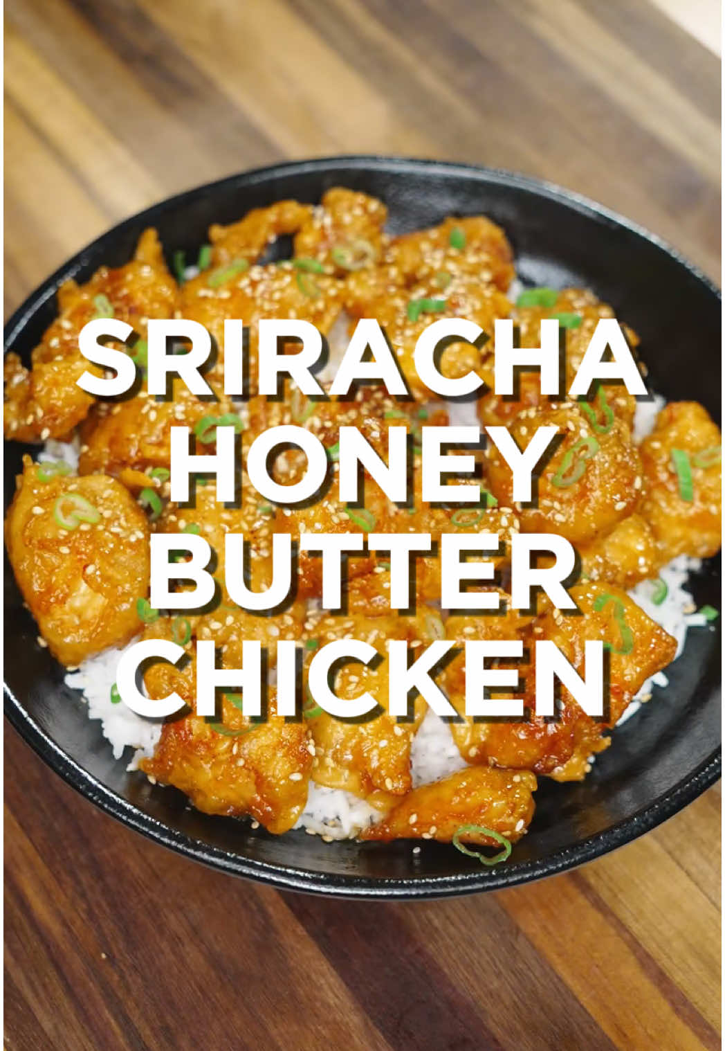 The best kind of chicken is Honey Butter Chicken, but spicier!!  Ingredients 2 boneless chicken thighs (~16 oz.), cut into ½-inch chunks ½ tsp sesame oil ¼ tsp white pepper ¼ tsp garlic powder ¼ tsp paprika Salt to taste Batter ½ cup rice flour ¼ cup potato starch ¼ cup water (adjust for pancake batter consistency) Sauce 1.5 tbsp soy sauce 2 tbsp honey 2 cloves garlic, minced 2 tbsp sriracha 1.5 tbsp butter Optional: scallions, sesame seeds Instructions 	1.	Marinate chicken with sesame oil, salt, white pepper, garlic powder, and paprika for 15 minutes. 	2.	Mix batter ingredients. Add chicken and coat well. 	3.	Fry at 350°F (175°C) for 5–6 minutes. Raise heat to 400°F (205°C) and fry for another 2 minutes. Drain on a rack. 	4.	In a pan, melt butter and pour in sauce ingredients. Simmer until thickened. 	5.	Toss chicken in sauce and serve over rice. Garnish if desired. #fyp #meals #food #cooking #EasyRecipe #Recipe #asianrecipes #dinner #recipes #cheap #friedchicken 
