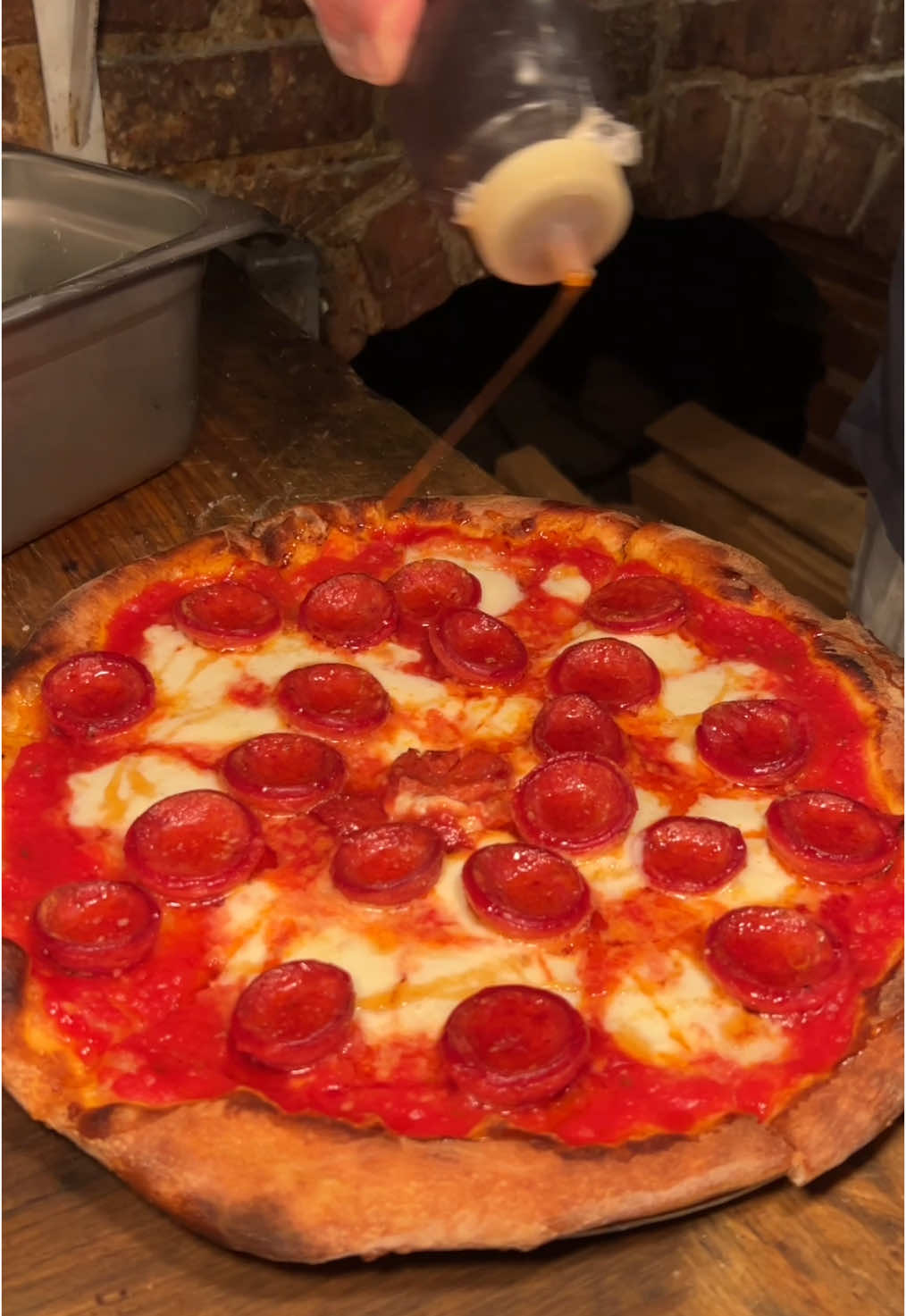 The HOT HONEY PIZZA from @Capizzi in NYC’s Hells Kitchen is incredible! 🍕🍯🔥🤤 That thick cut pepperoni is a game changer! #DEVOURPOWER #fyp #foryou #foodtiktok #capizzi #capizzihk #hellskitchen #pizza #newyorkcity #nycpizza #pizzanyc #pepperoni #newyorkcitypizza #cooking #Recipe #italian #italianfood 
