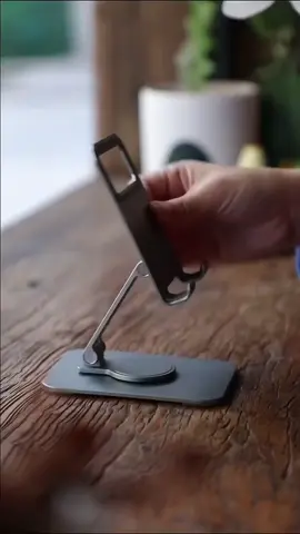 Suporte Alumínio de Mesa Base Rotatória Ajustável 360º Para Smartphones e Tablets -V8 #suporte #aluminio #mesa #base 