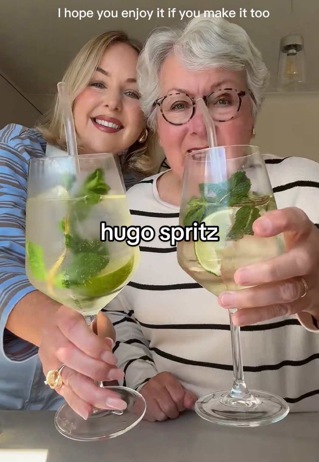our first time trying a Hugo spritz (Joe wasn’t convinced 😅) #hugospritz 