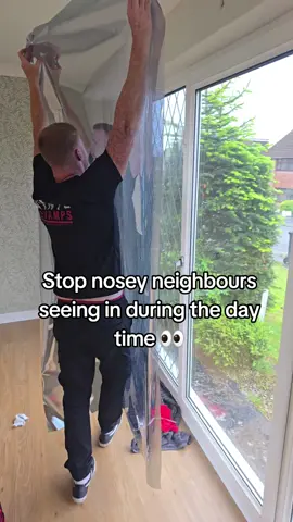 A big window at the front of the house is great for privacy film....no need to have the blinds closed in the day time any more.  #asmr #homerenovation #SmallBusiness #homedecor #vinylwrap #asmrsounds #privacy #windowfilm #windowtint 