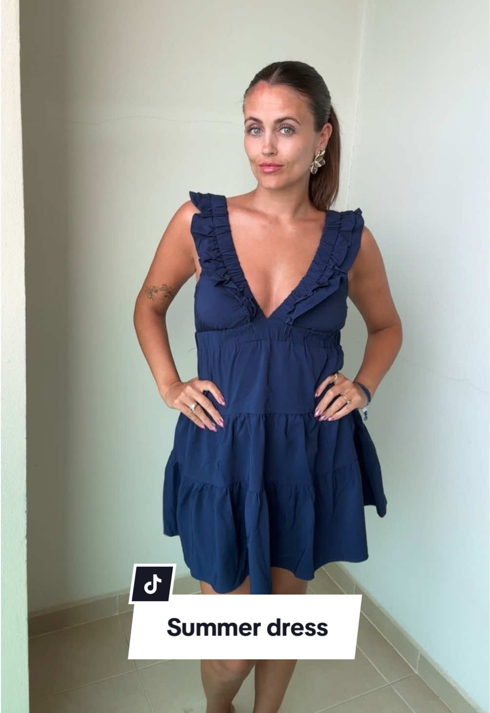 Little burnt forehead and nose tonight haha! Linked my dress for you all 😘 #tiktokmademebuyit #fyp #dress #Summer #outfit #fitcheck #motherhood #holidayoutfit #holiday #sunkissed 