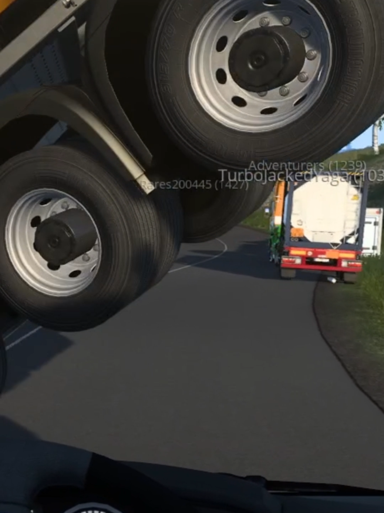 nice tires ... but why are you all up in my face#ets2 #eurotrucksimulator2 #tmp #truckersmp #trucks #foryoupag #fyp #fail