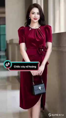 Váy Đầm Dự Tiệc Trung Niên BigSize Đi Cưới Thiết Kế Cao Cấp Đầm Đi Tiệc Cổ Tròn Phụ Kiện Bông Eo PL7 ##xuhuong##fyp##thinhhanh##damtrungnien##u50##sangtrong##damdutiec##doboduixinh