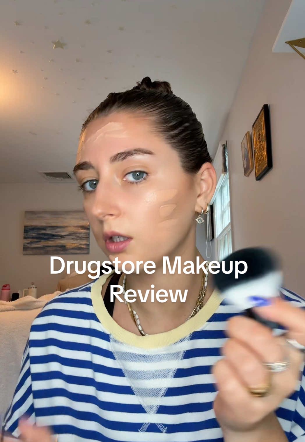 If anyone has good drugstore concealer recs pls let me know!! Or do we think the brush could also be making it lay weirdly?  #grwm #makeup #saie #drugstoremakeup #elf #elfmakeup #rhode #maybelline #makeupbymario #concealer #GlowUp #fyp #target #laneige @laneige_us @elfcosmetics @Maybelline NY @Fenty Beauty @target @Saie 