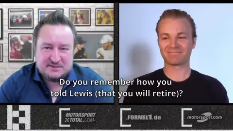 Nico choked up after being asked about how he told Lewis about his retirement  #lewishamilton #lh44 #sirlewishamilton #nicorosberg #foryoupage #hammy44 