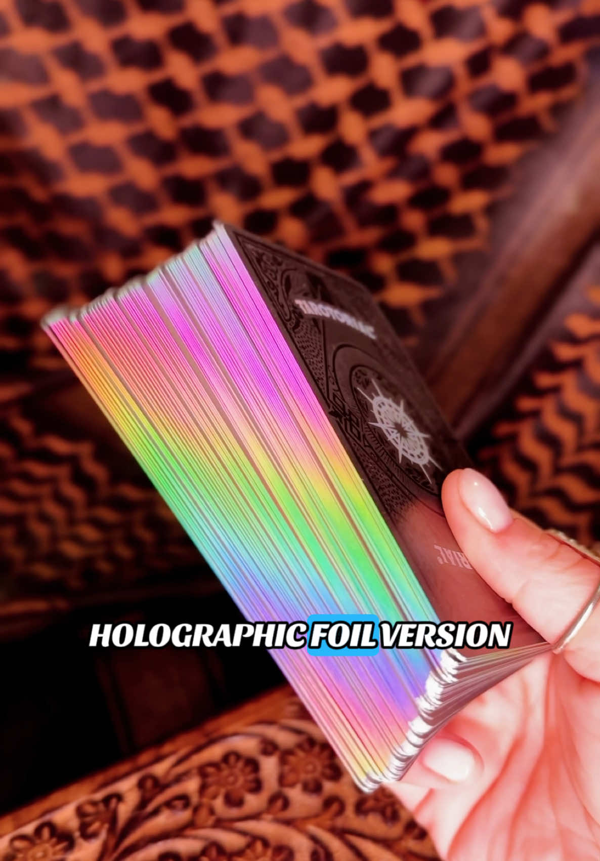 The silver holographic foil version of #tarotorial is finally here! PLEASE be sure to check the listing to ensure you’re purchasing the size and foil color you want! Each size/foil color is a separate listing. If one is missing, that means it’s sold out for the day, so check back often! #tarot #witchtok #tarotreading #tarotcards #tiktokshop 