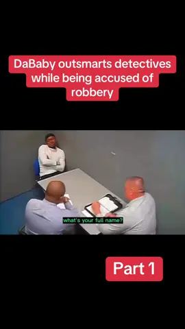 DaBaby outsmarts the detectives questioning him about a robbery #fyp #crime #dababy 