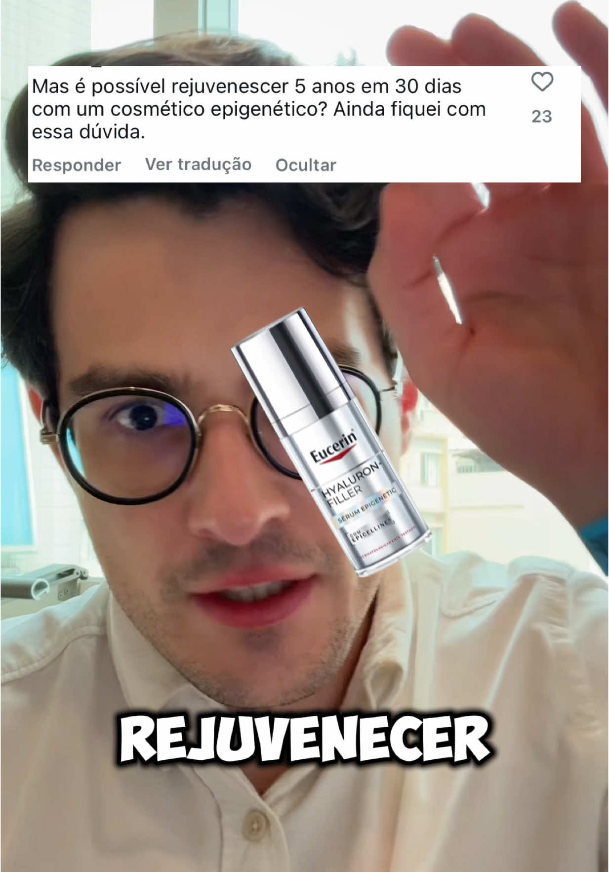 Estudos com o ingrediente Epicelline, exclusivo da @Eucerin Brasil , mostram que é possível reativar genes da juventude da pele que estavam desligados com o envelhecimento. Isso se reflete em mais firmeza, viço, luminosidade e elasticidade — ou seja, marcadores reais de uma pele biologicamente mais jovem.   A tecnologia Age Clock avaliou a idade biológica da pele antes e depois do uso do ativo, e os resultados indicam uma reversão epigenética de rejuvenescimento — com base em mudanças moleculares mensuráveis.   Não é mágica. É ciência dermatológica com embasamento real.   Se você quer entender mais sobre como a epigenética pode ser aliada no tratamento e prevenção do envelhecimento, me acompanha por aqui.   #epigeneticbr #serumepigenetic #eucerin #epicelline #ageclock 🤍