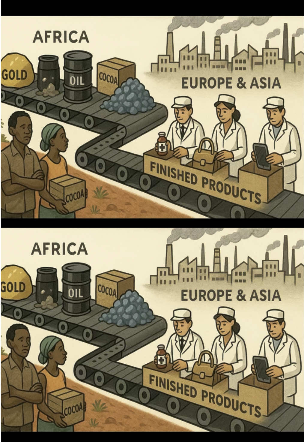 Africa stays trapped — raw materials here, value created abroad. Unstable power supply? Just part of the plan. No power. No factories. No progress. This system was never built for us.  #creatorsearchinsights #okus015 #insight015 #insightwithokus015 #KnowAfrica 