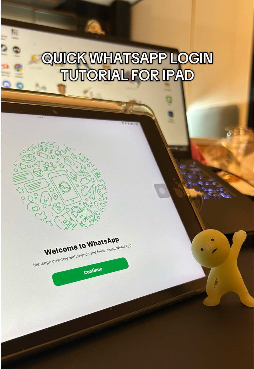 Quick and easy whatsapp login for iPad! #fyp #whatsapp #ipad #tutorial #ipadtips #howtotiktok #racuntiktok 