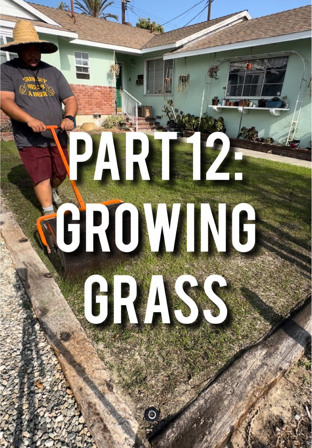 Part 12: Growing Grass First Cut!  A lot of you guys said don’t cut it yet. I waited a few days and I took it upon myself to thoroughly inspect it. You see Bermuda grass is a tough warm season grass and it is growing strong. The growth seems dense and strong enough to withstand a light mowing and fertilizing so I did it! Now I’m excited to see what comes next!  #gardening #garden #grass #lawn #DIY 