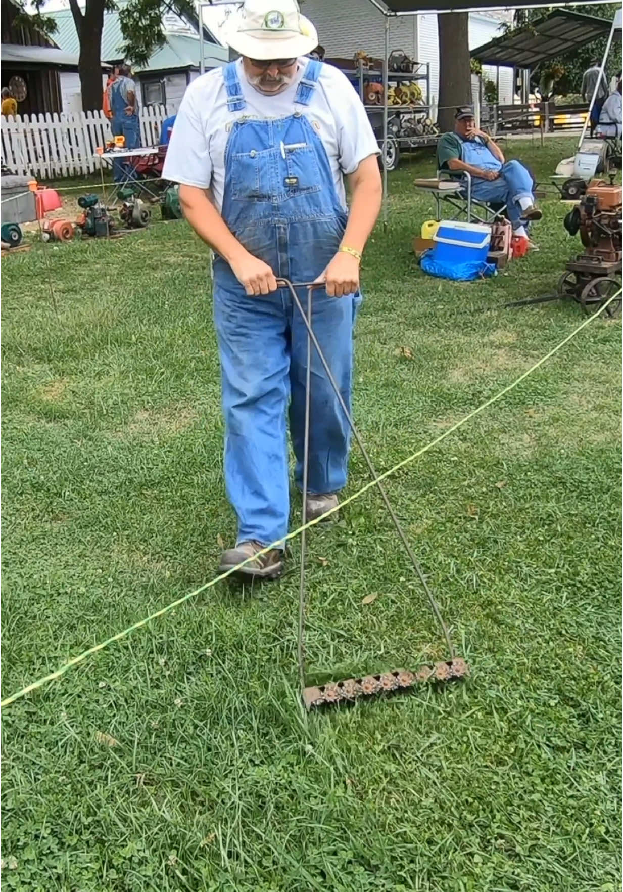 Ran out of gas, no problem 😉 Cutting Grass the old fashioned way  👍#grass #cutgrass #lawncare #lawnmower #tractorshow #lawnmower #lawn #antiques #antiques #cool #viralvideo #tractorlife #farmlife #farmmachinery #farmequipment #farming #oldfashioned #oldfashion #genx 