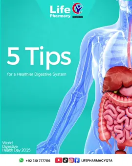 Fuel Your Gut, Fuel Your Life. Celebrating Healthy Digestion on World Digestive Health Day! 🌱💪🌍 #lifepharmacy #lifepharmacyqta #worlddigestivehealthday #quetta