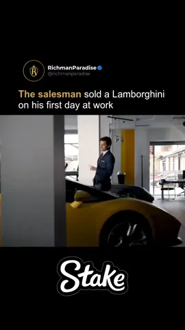 This man sells a Gallardo on his first day as a salesman 👏 Nick noticed a man checking out a Lamborghini Gallardo — a guy every other salesman ignored because they assumed he was just a looker, not a buyer. But Nick didn’t judge. He approached him, connected on a real level, and understood the feeling the man was chasing 🏎️. He talked about the experience, the emotions behind driving that car — and even offered him a test drive, something no one else had done. That drive sealed the deal. The customer felt seen, understood, and excited 😮‍💨 — so he bought the car. All because Nick gave him a chance. When you connect with your customer and treat them like a person, even lookers can become buyers 💼. #salesman #sales #entrepreneurship #makemoney #businessman #business #hustler  Series: White Collar
