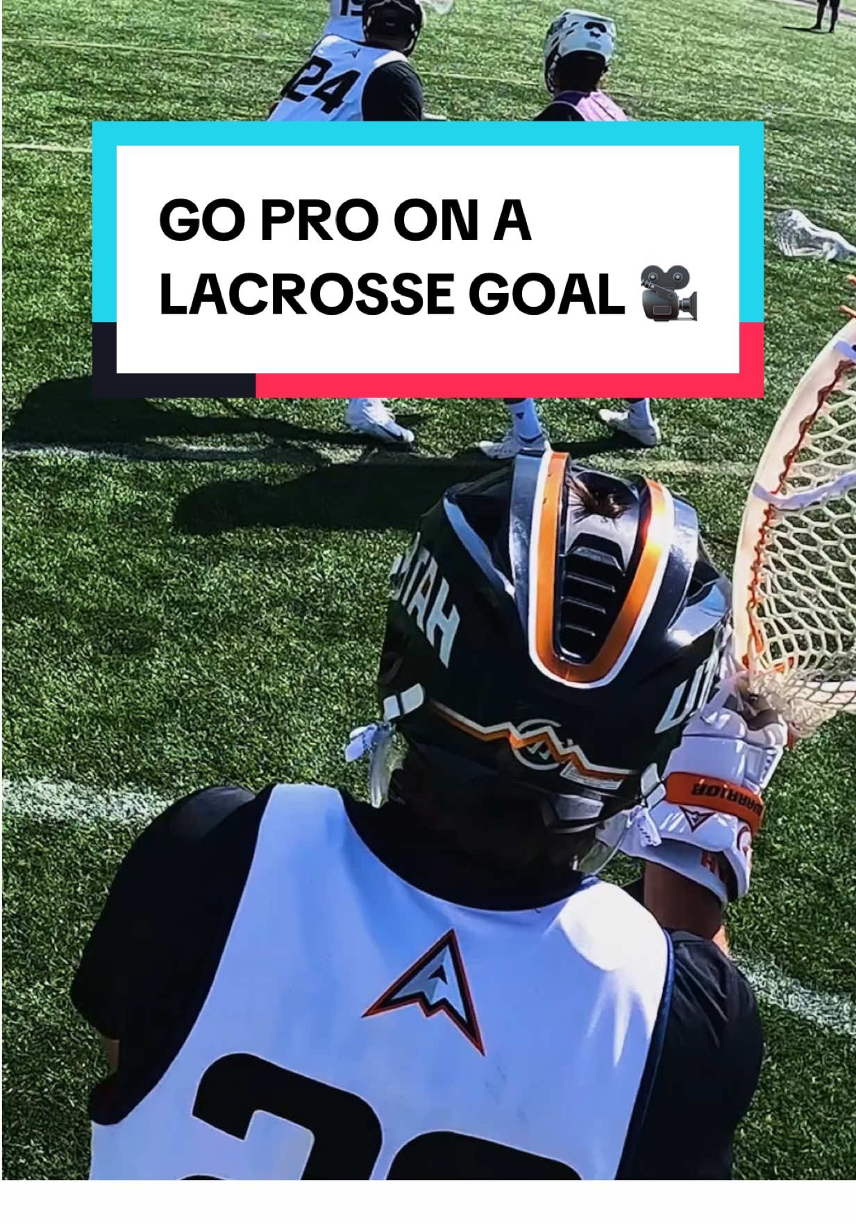 What happens when you put a go-pro on a lacrosse goal 🎥🥅👀 #pov #lacrosse #lax #lacrossehighlights #lacrossegoalie #goalie #gopro #angle #pll #pro 