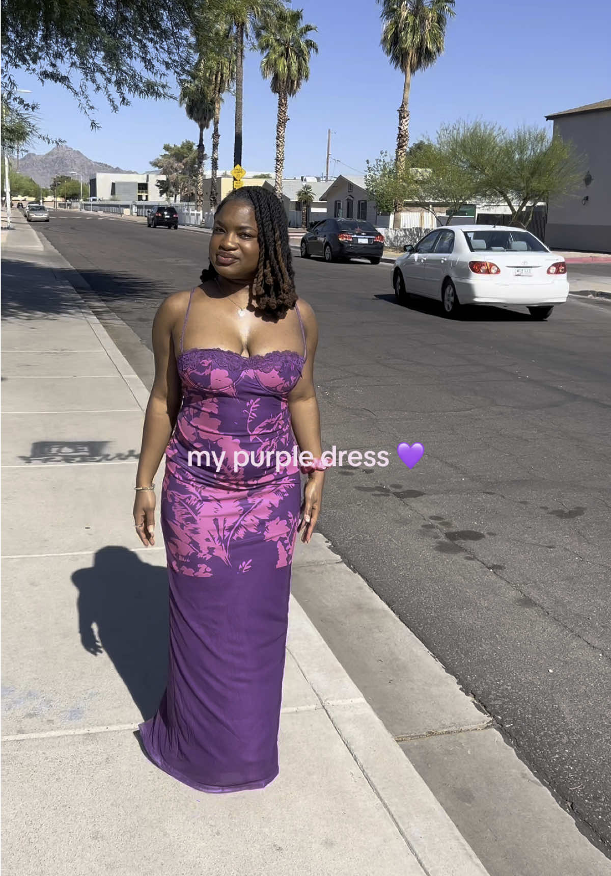 💜🧘🏾‍♀️🌺 #outfitinspo #outfitideas #purpledress #haitiantiktok #haitianwomen #purple #fyp 
