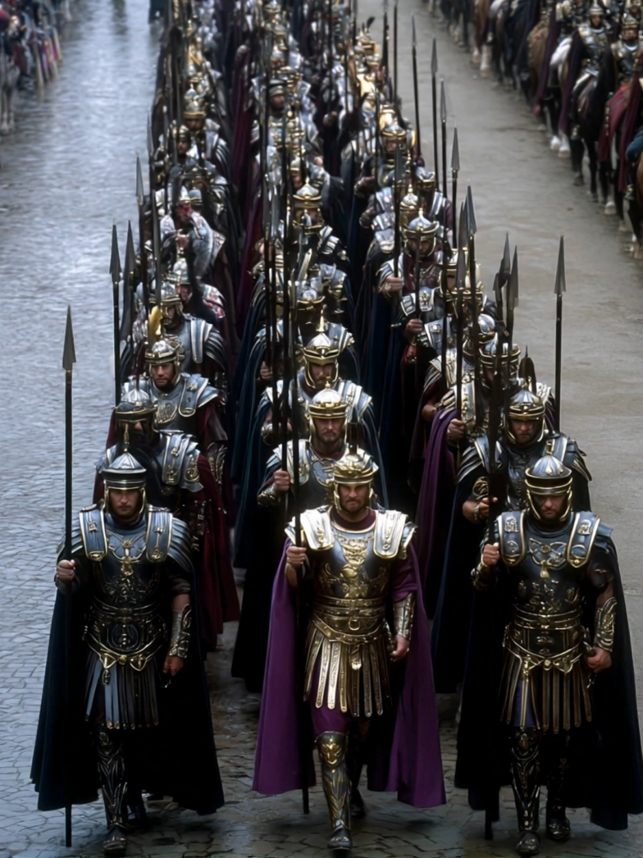 Praetorian Guard - The Emperor's Imperial Guard, SPQR, show their strength in a Roman military parade. #spqr #romanarmy #emperialguard #romanemperor #creatorsearchinsights 