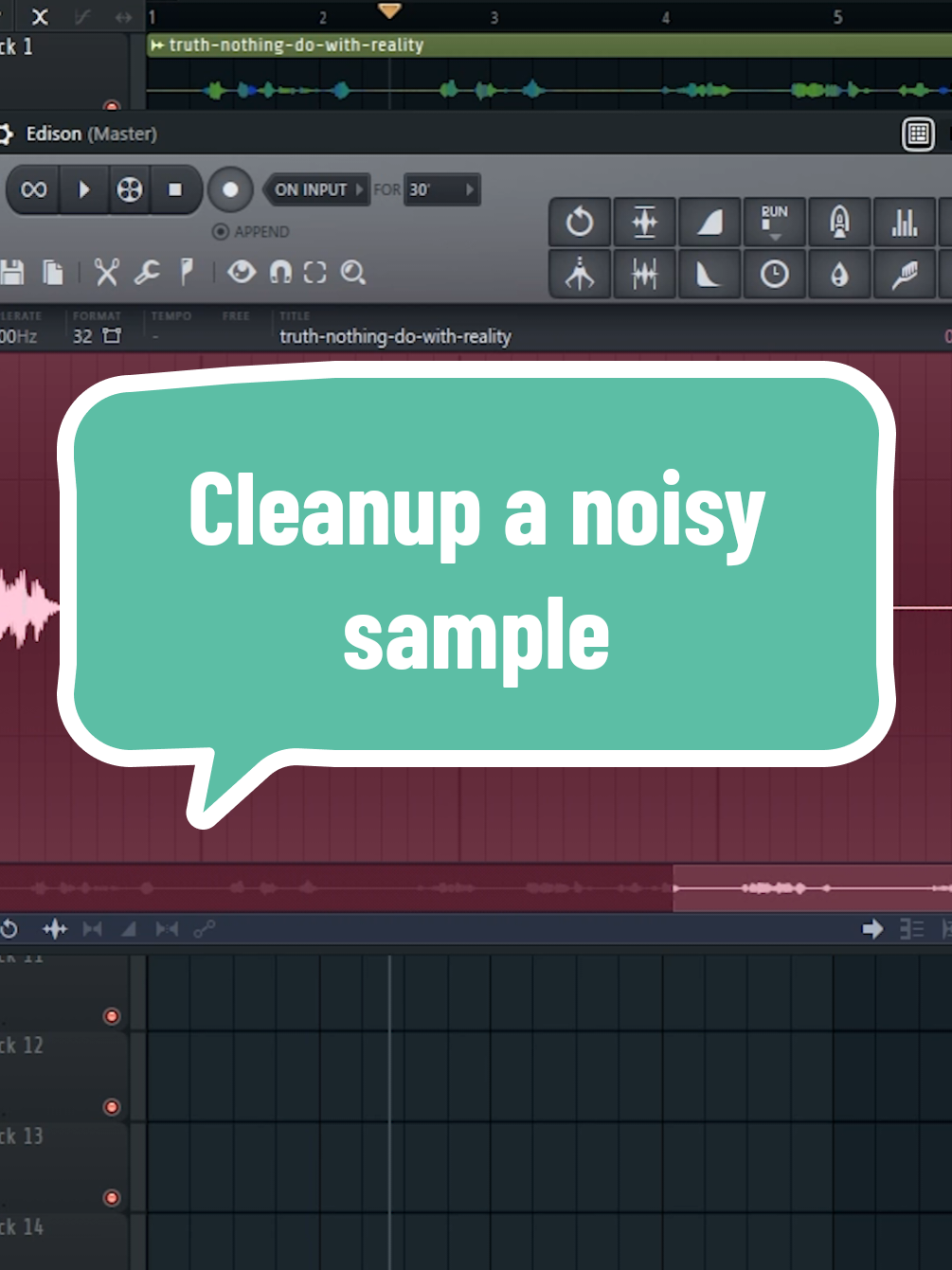 How to clean up a noisy sample in Flstudio #tutorial 